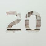 white background with 20 text overlay